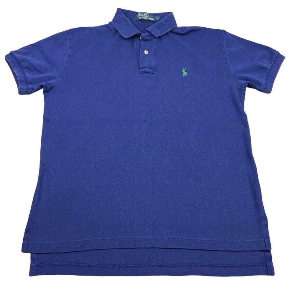 Polo Ralph Lauren Mens Polo Shirt Size Small Short‎ Sleeve Blue Green Pony Logo